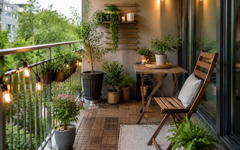 Küçük balkon düzenleme